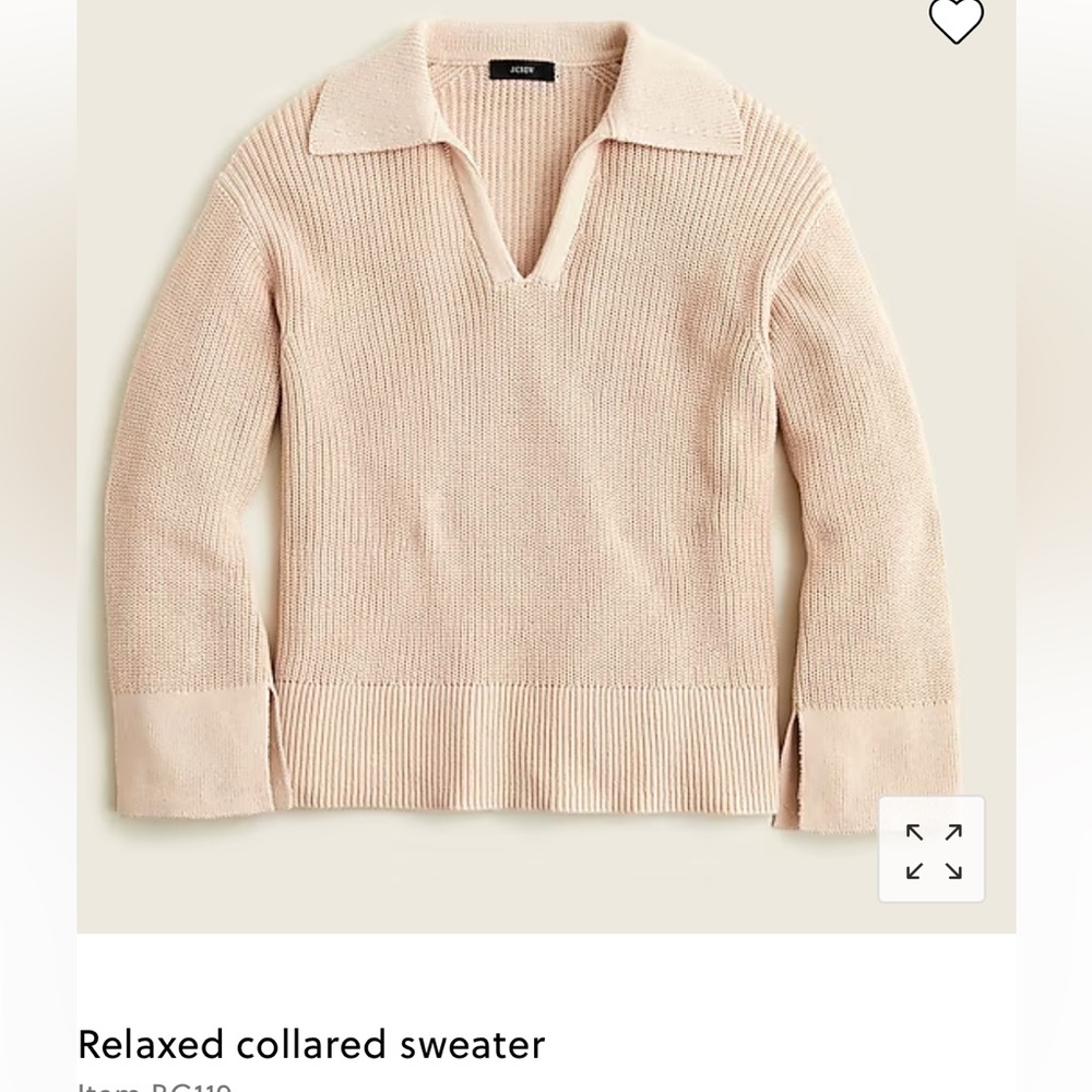 J Crew Relaxed Collared Sweater